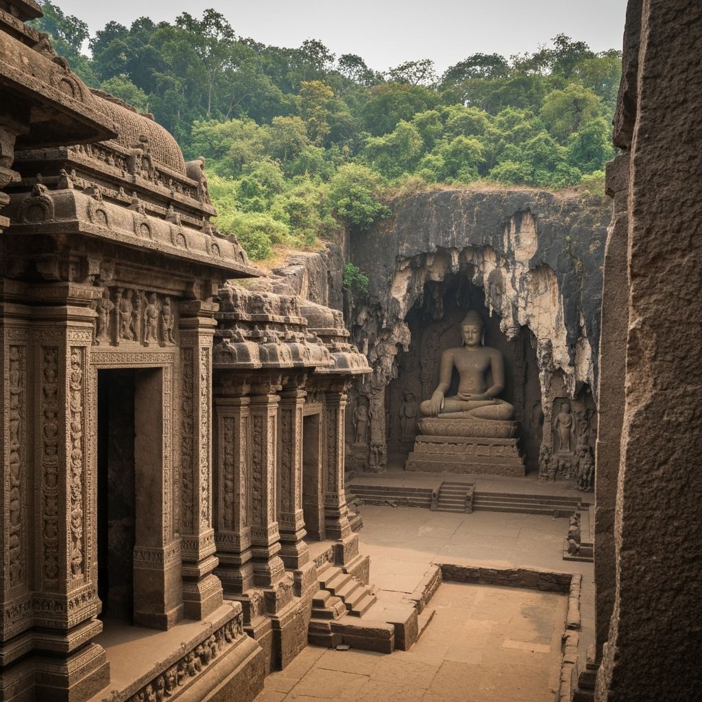 Elephanta Caves - Ancient rock-cut temples